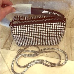 Alexander Wang rhinestone mesh chain purse Pouch